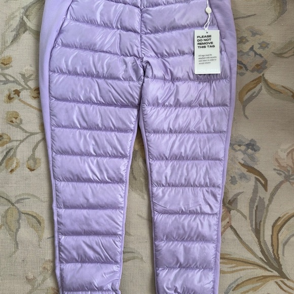 Share  NWT Holden Outerwear Down Hybrid Jogger Puffer Pants in Lavender Size S - Picture 6 of 7